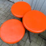 Lot de 4 tabouret industriel de Strafor 1960