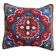 Hand-embroidered wool cushion cover, tribal geometric pattern 40 x 40.