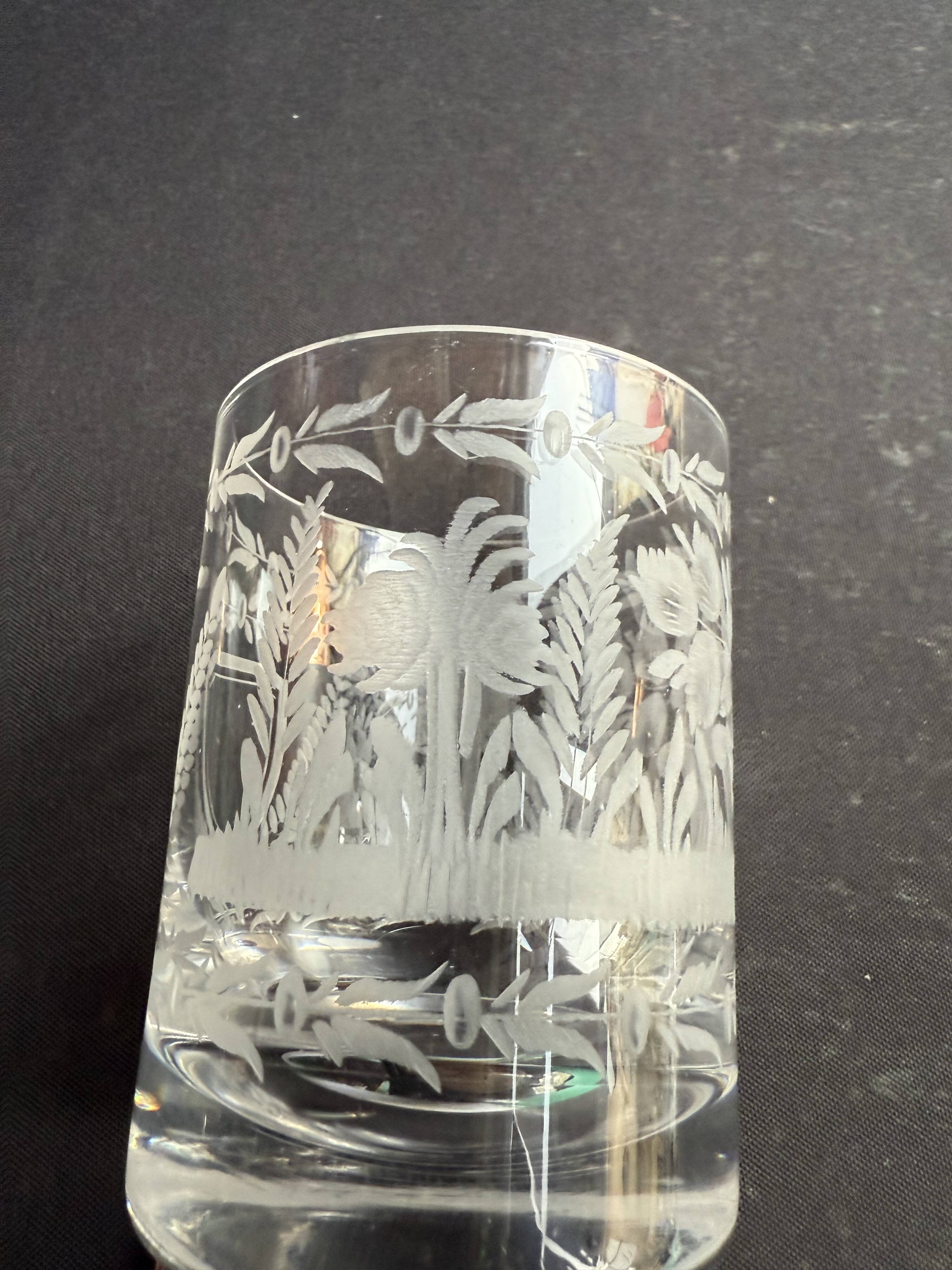 2 Whiskey Glasses – Engraved Crystal