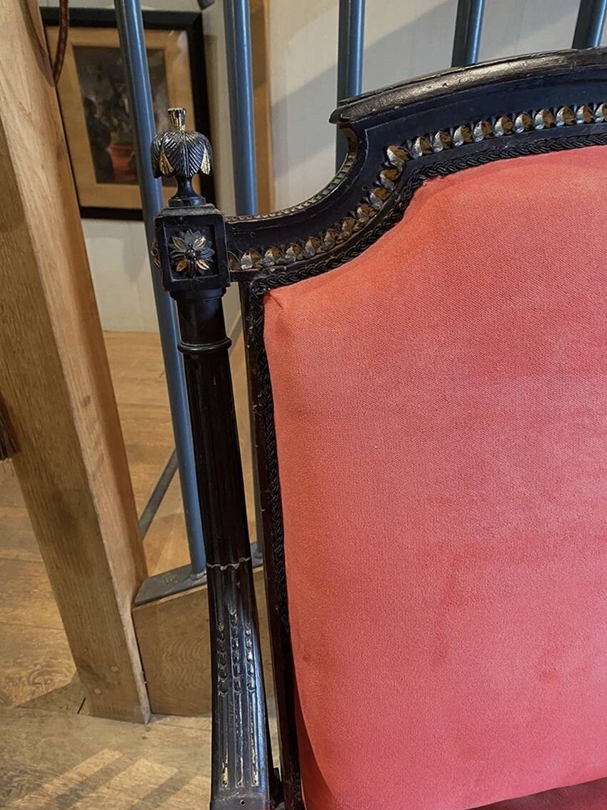 Pair of Queen's armchairs in Louis XVI style, Napoleonic III period.