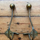 2 patères doubles porte manteau laiton vintage