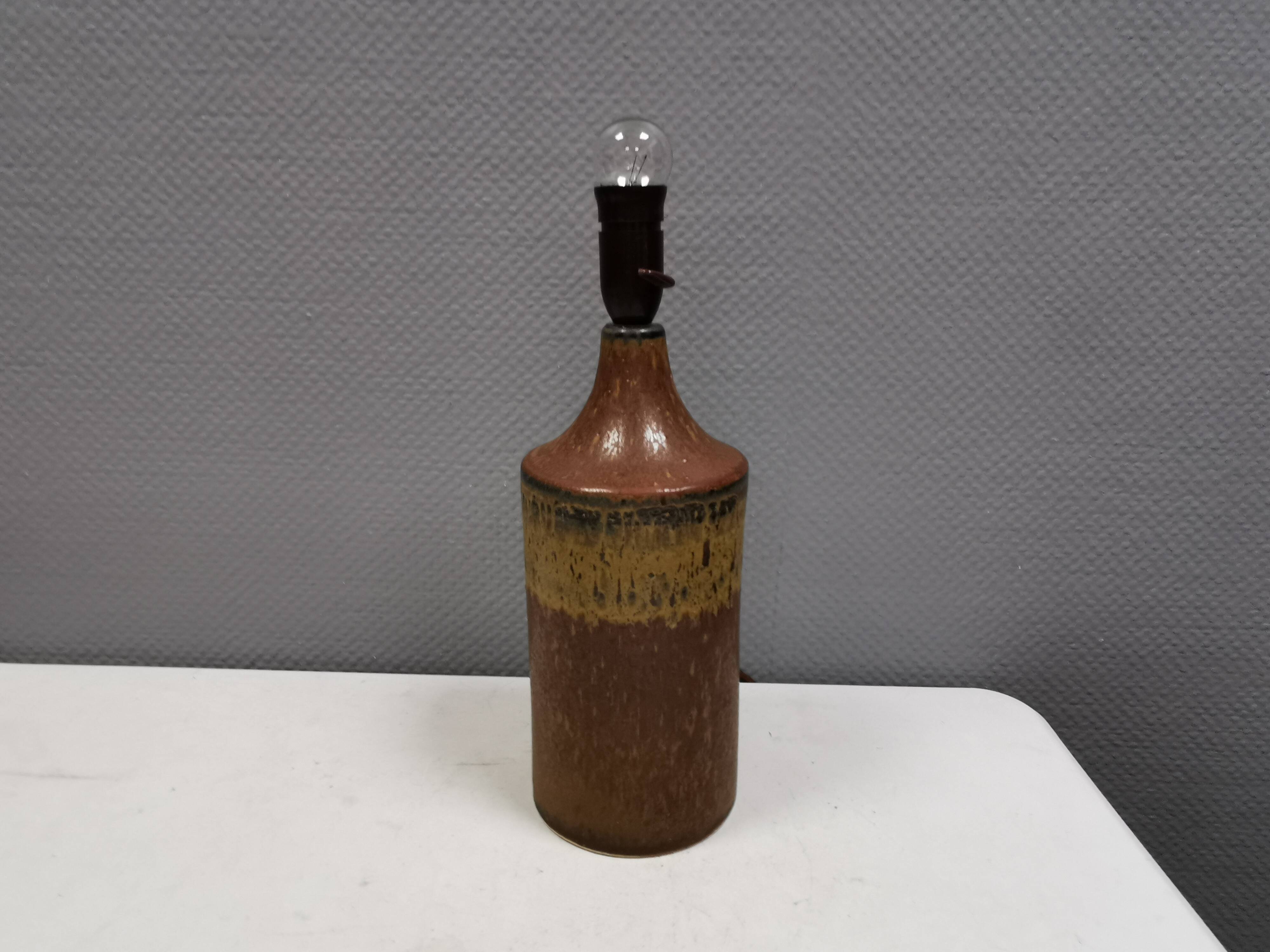 Large ceramic table lamp Denmark, 1970s. by Hans Nielsen Buch (HNB)
