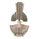 Art Deco perfume bottle in bohemian crystal engraved 1930