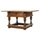 Baroque antique Nordic provincial oak table 1800s rustic farmhouse, rich patina