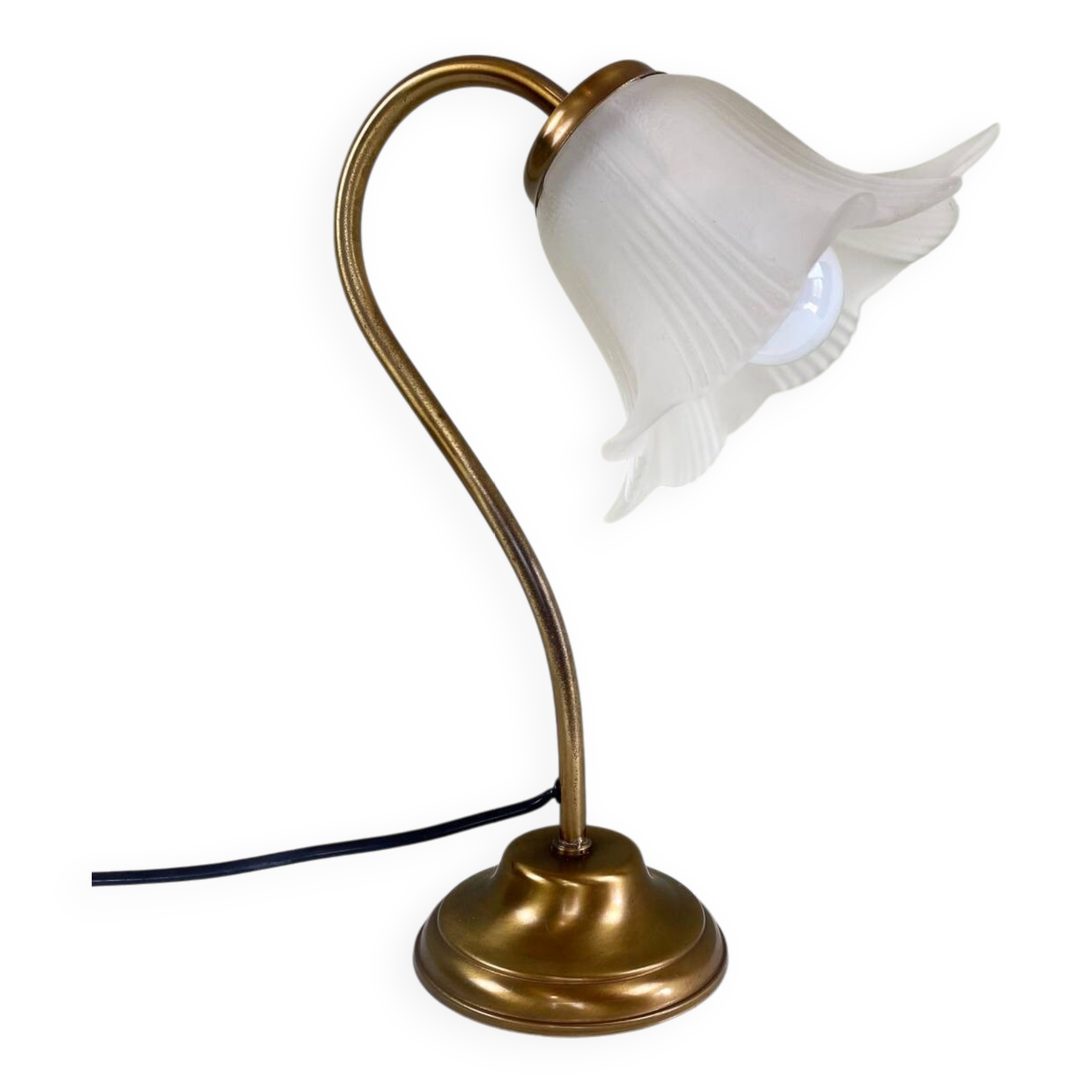 Lampe tulipe en laiton