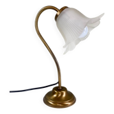 Lampe tulipe en laiton