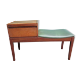 vintage teak phone table "Mr Chippy"