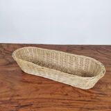 Beige wicker bread basket