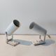 Pair of modernist wall lamps Lita model 0234 white Vintage.