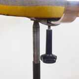 Upholstered Vintage Desk Swivel Stool, Spain, 1960s