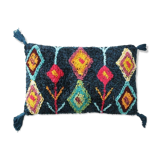 Coussin style berbere Azilal bleu nuit