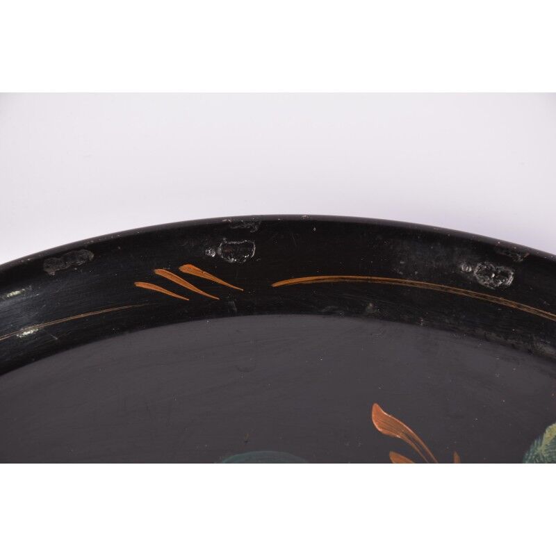 Vintage old handpainted tray
