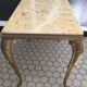 Vintage 1960s Regency Marble and Brass Side Table