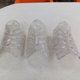 Lot de 3 Appliques en verre de Murano " Tuiles "