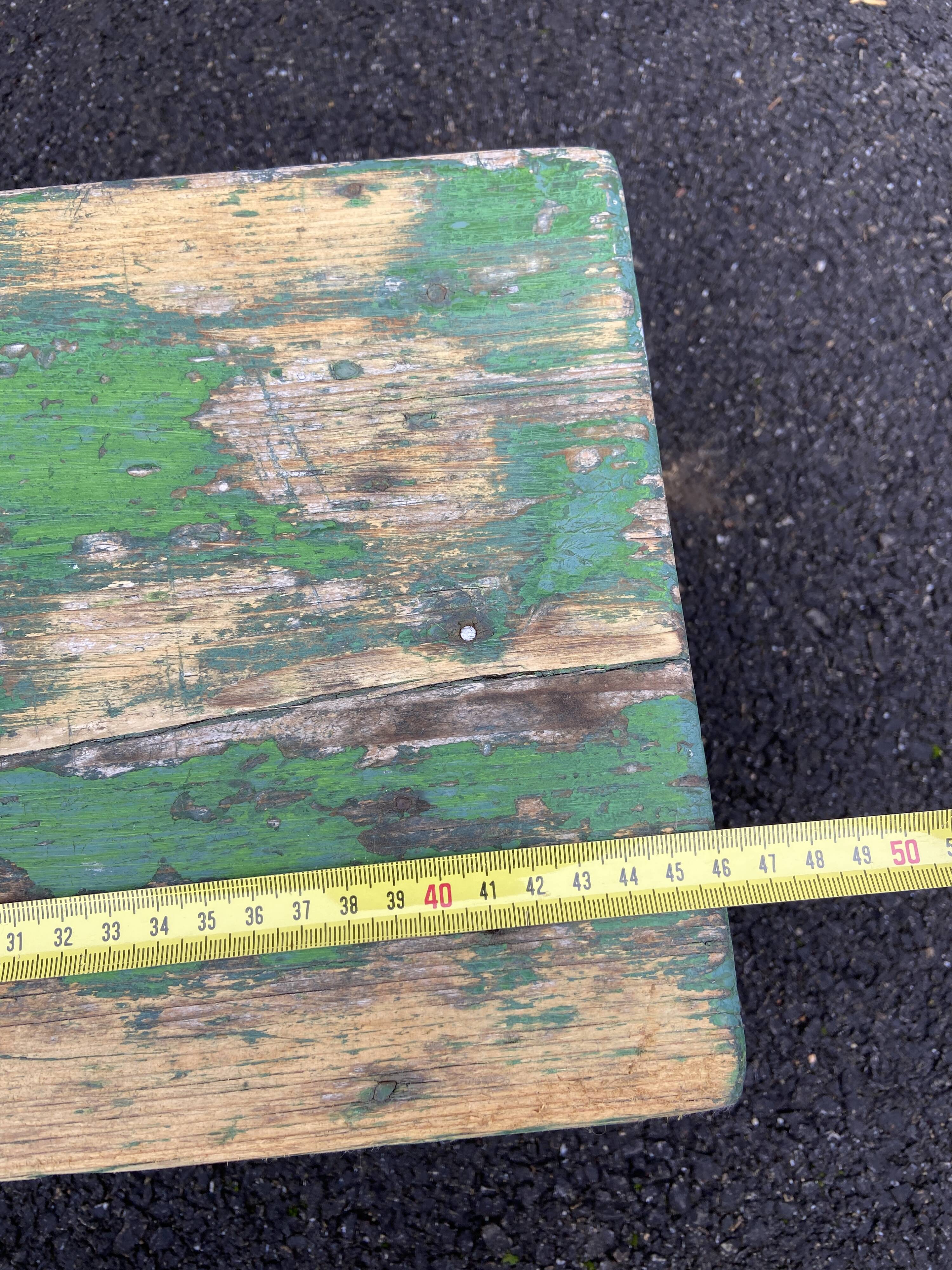 primitive footrest curved wood bistro bentwood farmhouse painted wood Shabby chic French vintage farme