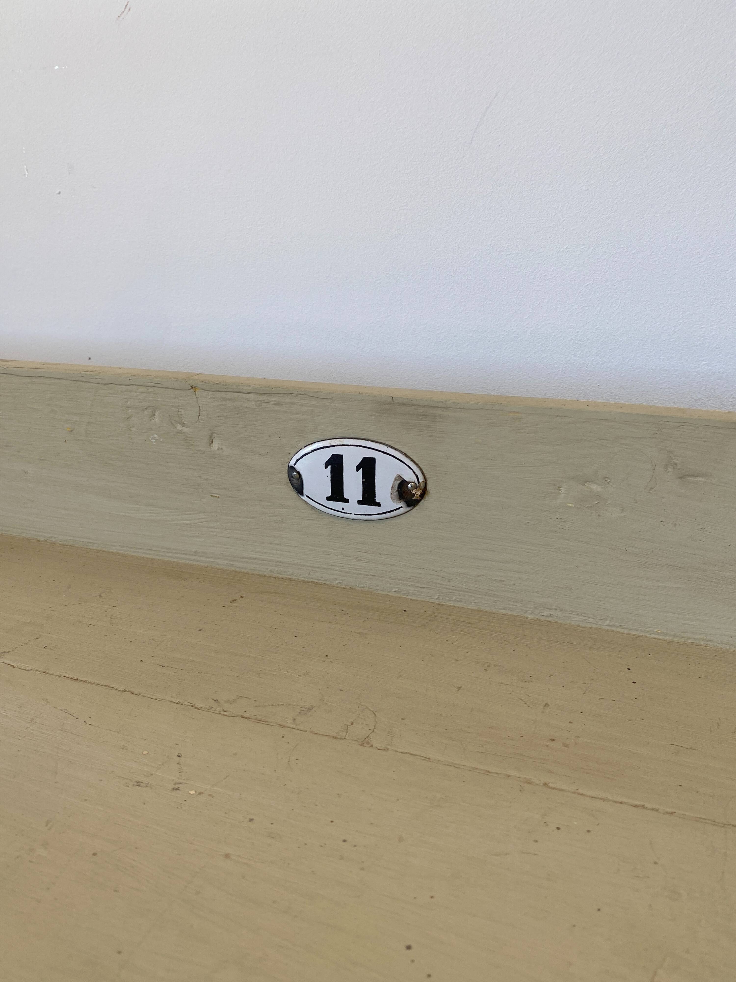 XXL vintage desk with water green patina