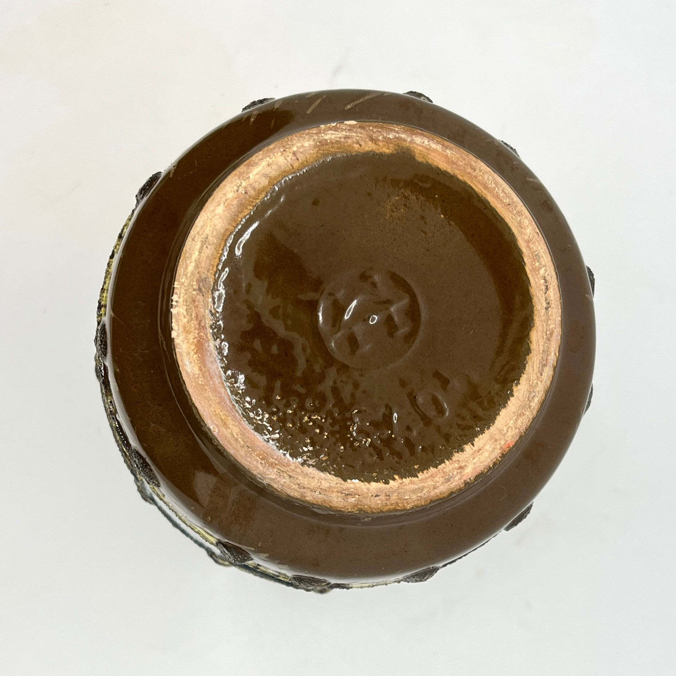 1970s mid-century modern ceramic vase VEB Haldensleben, Germany