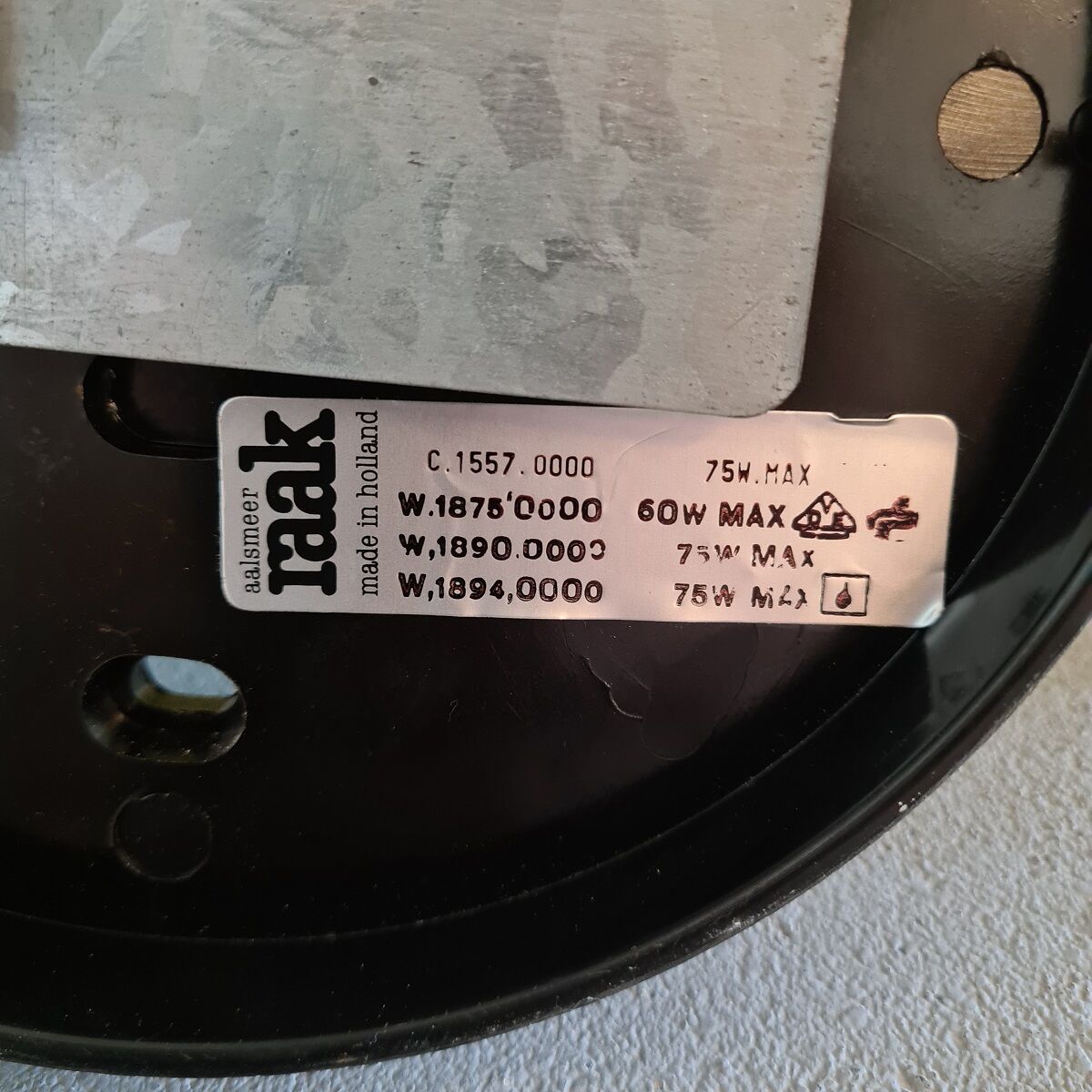 Raak Amsterdam Wall/Ceiling Lamp 1960/70s