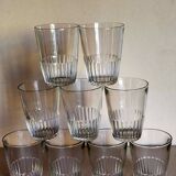 Nine vintage glasses of cider 40s