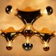 cosack gemini space age CEILING LIGHT - gold-colored - sputnik - 1970s