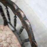 Antique Napoleon III chair in wood and fabric