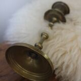 Brass alabaster torch candle holder