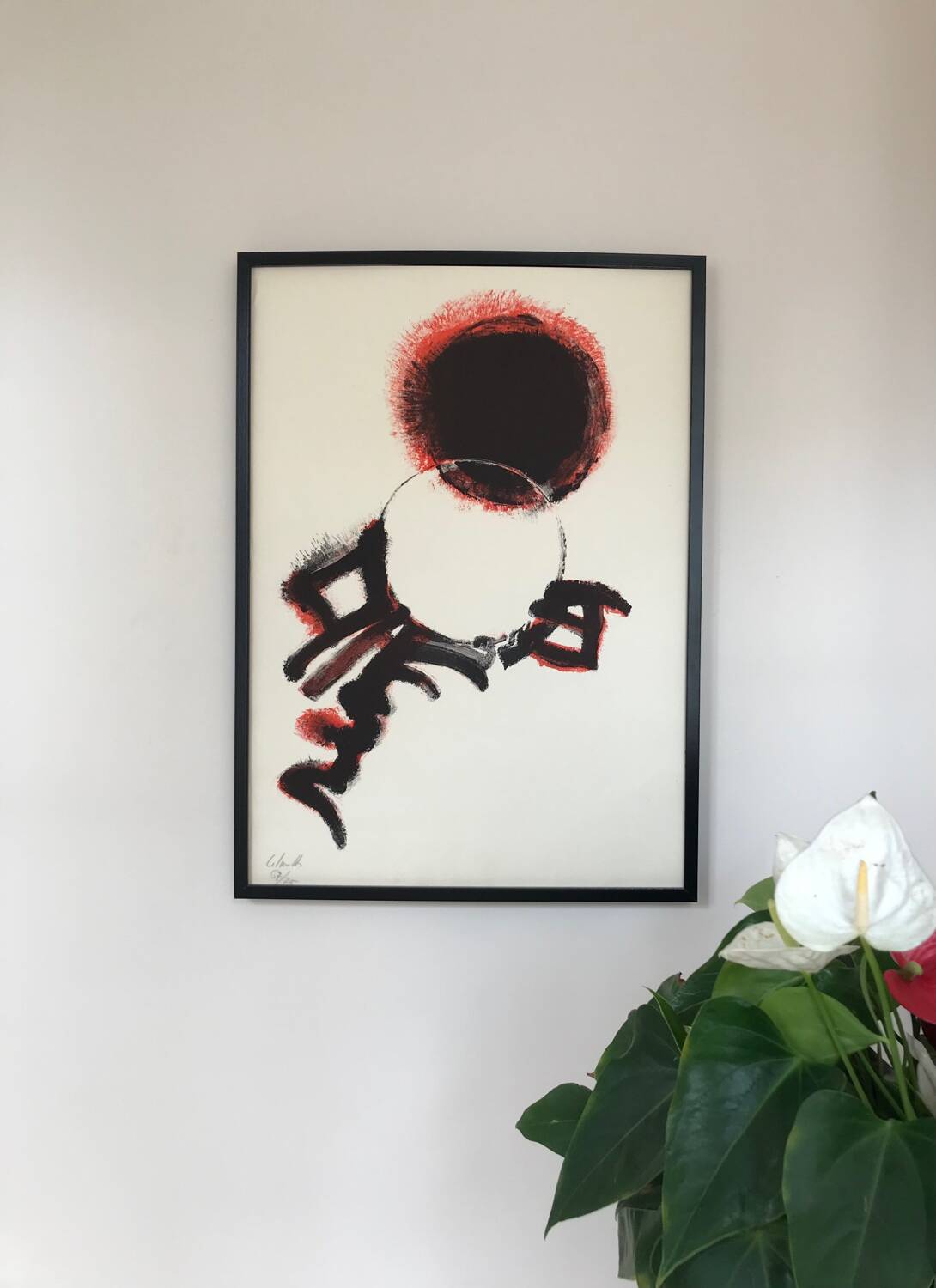 Jean-marie calmettes, 1918-2007. black sun. lithograph