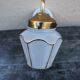 Wall light opaline and brass lantern