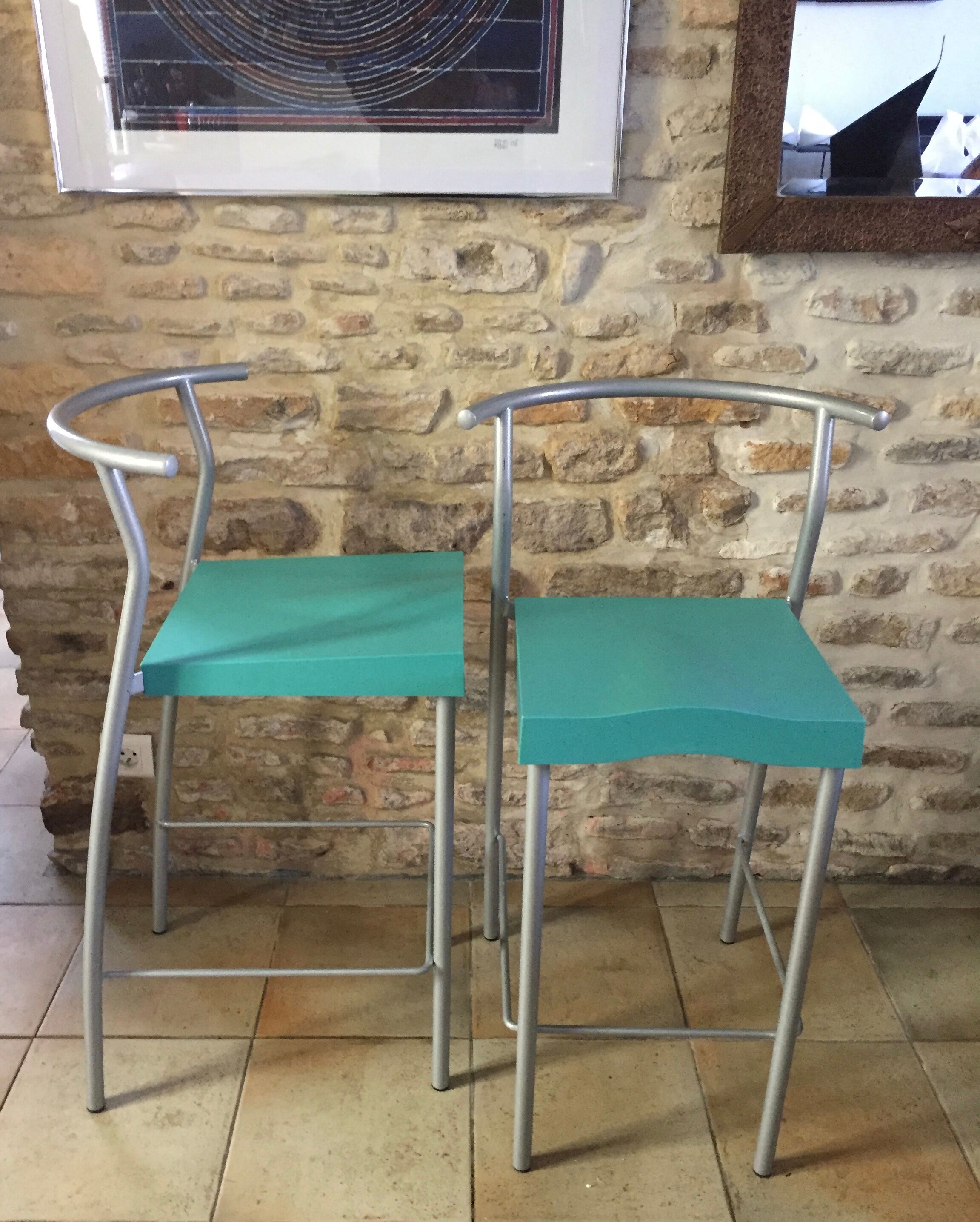 Pair of vintage stools hi glob by Philippe Starck, Kartell