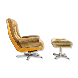 Fauteuil relax en daim