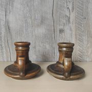 Pair of ceramic candlesticks