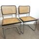 Pair of Cesca chairs B32 Marcel Breuer made in Italy