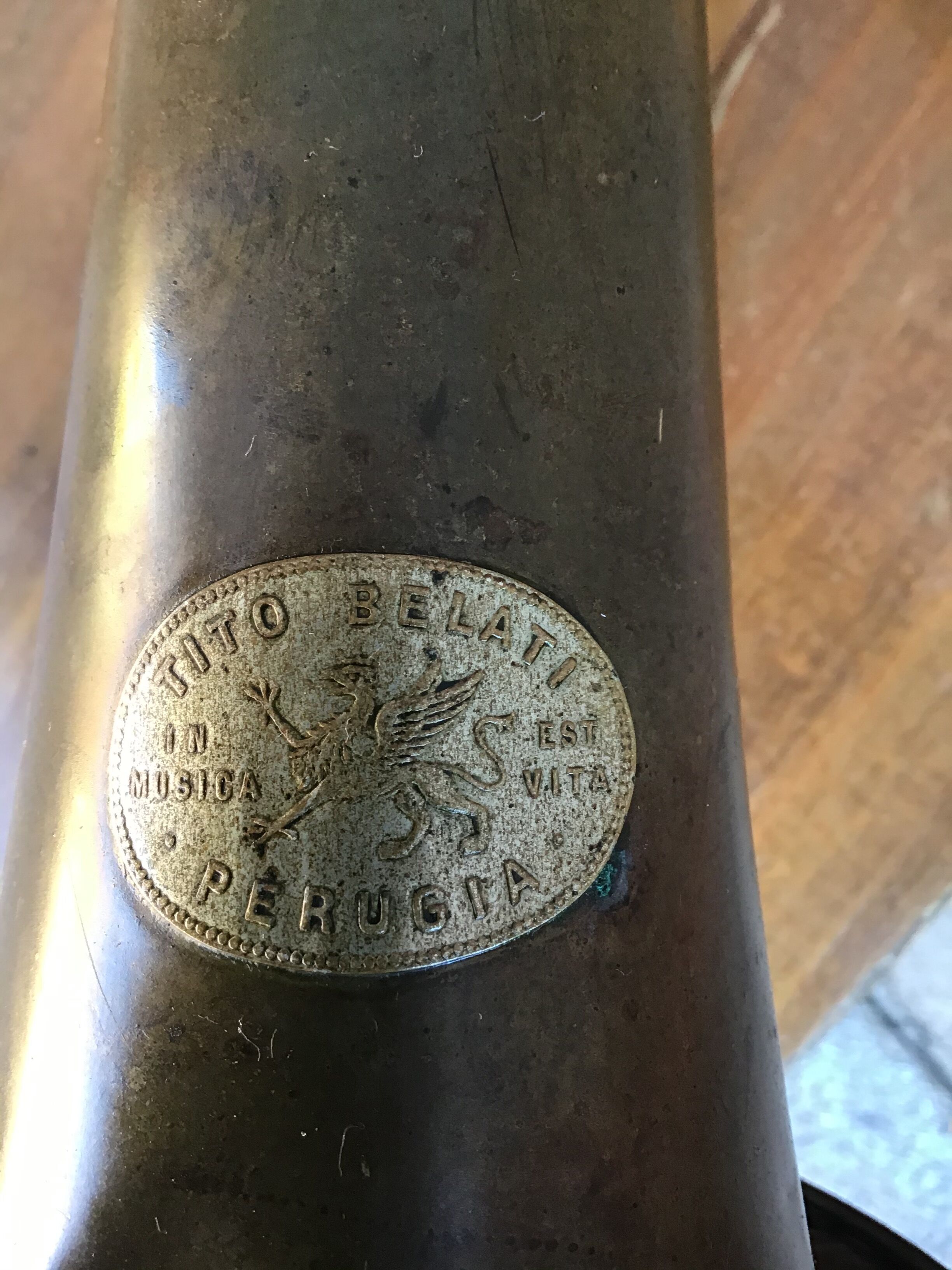 Vintage trumpet Tito Belati in Peruggia