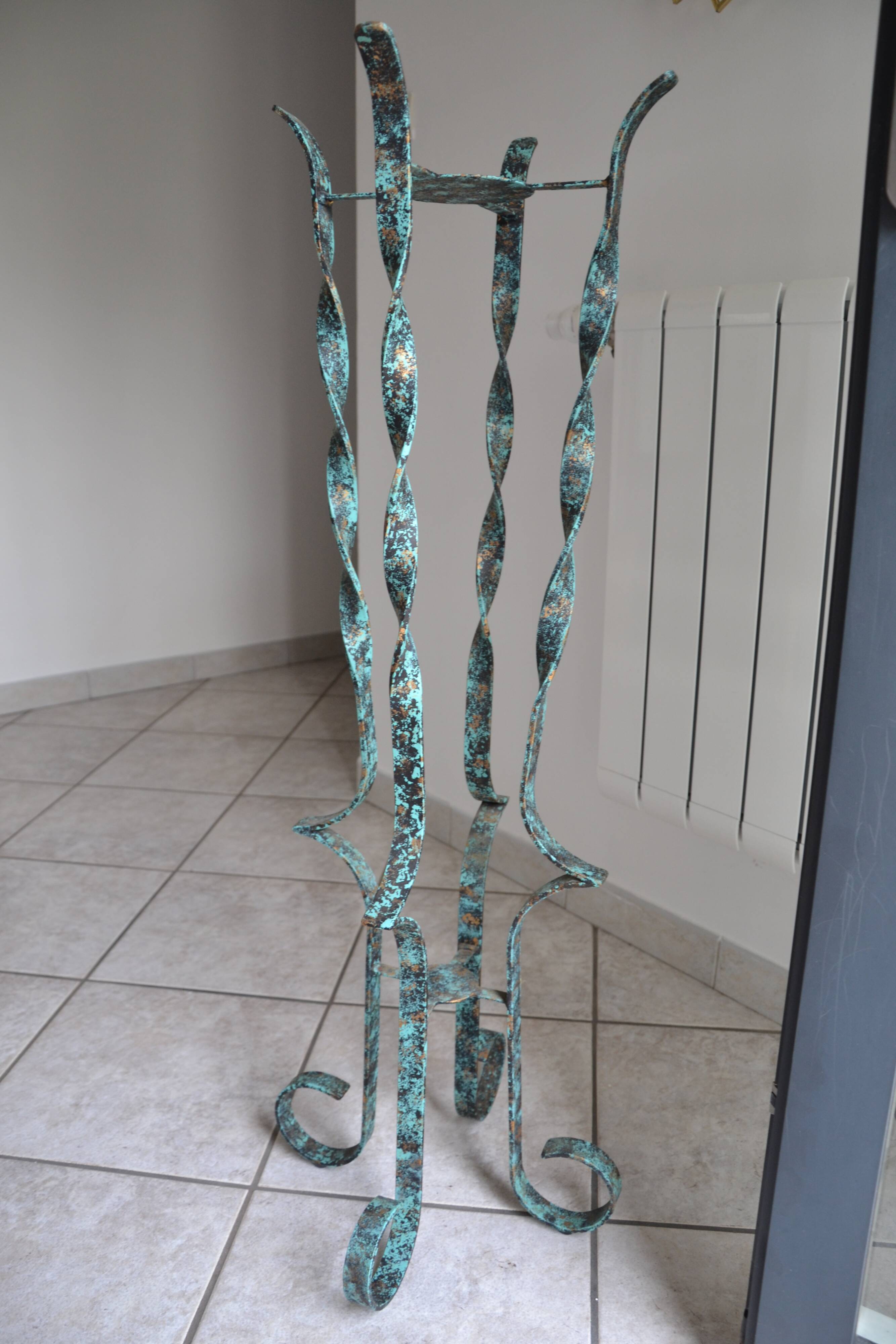 Handcrafted wrought iron chair