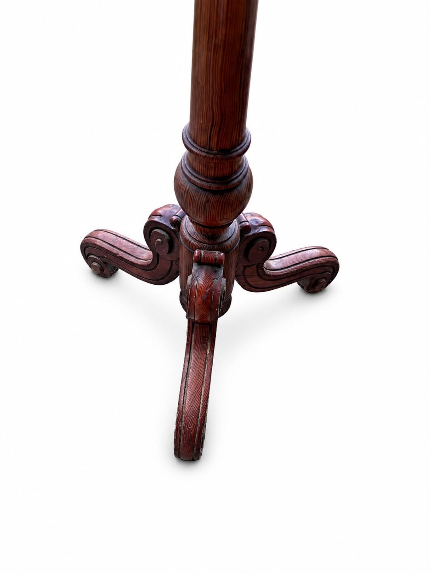 Barber's or shaving mirror on a Victorian stand. 19th century.