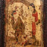 Antique Chinese wardrobe with 4 doors and 3 drawers.