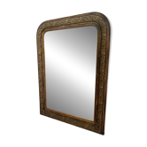 Miroir Louis-Philippe, bois et stuc doré — fin XIXe