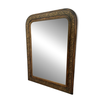 Louis-Philippe mirror, wood and gilded stucco — late 19th century