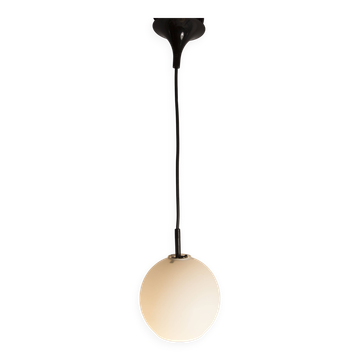1970 white opaline tulip cone pendant lights (6 available)