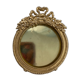 Golden round frame 9cm
