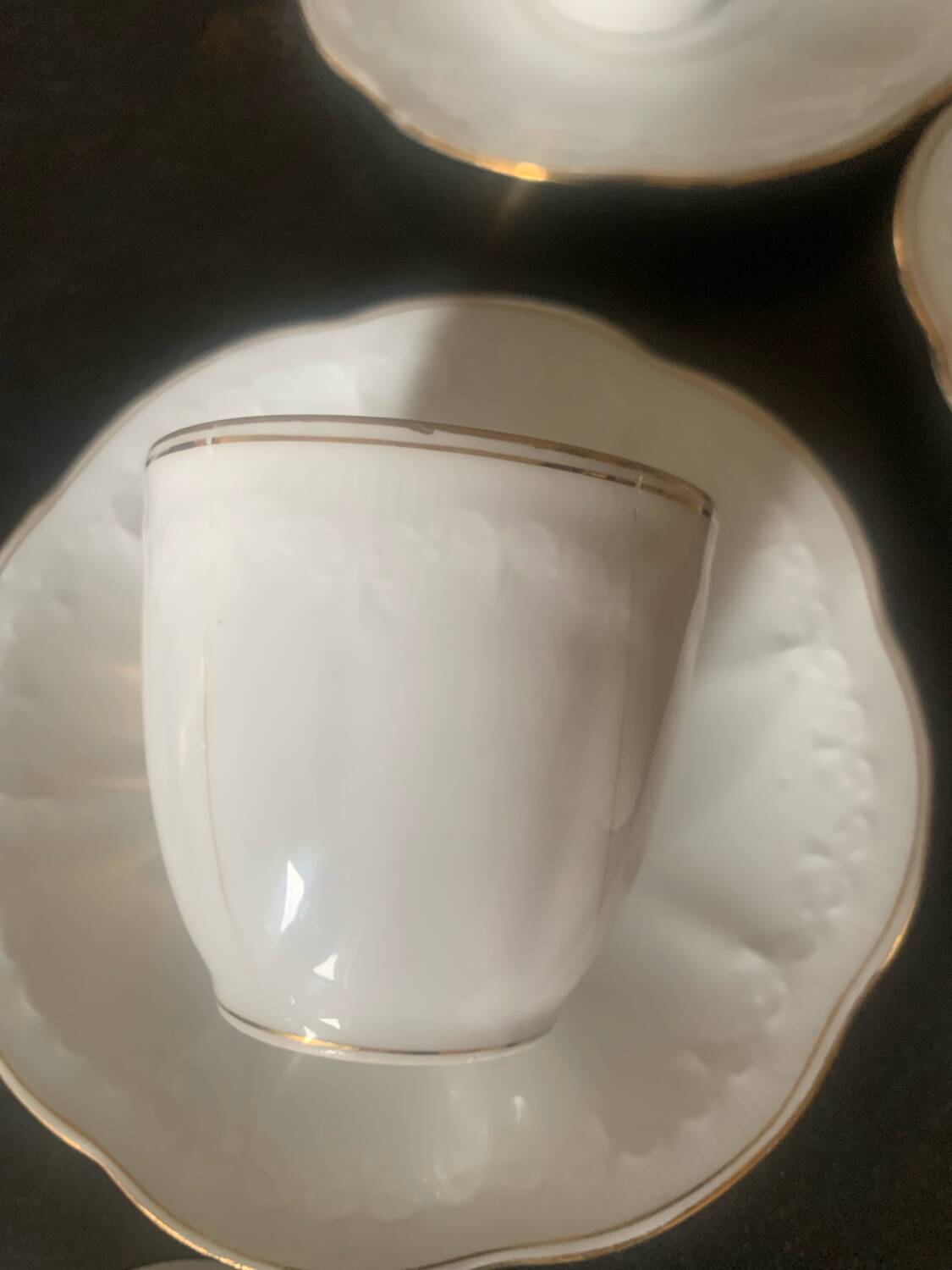 Set of 6 coffee cups and saucers