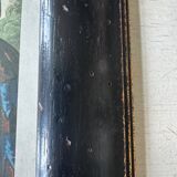 Old illustration in old black and gold frame