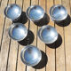 6 old ice cups / stainless steel sorbet