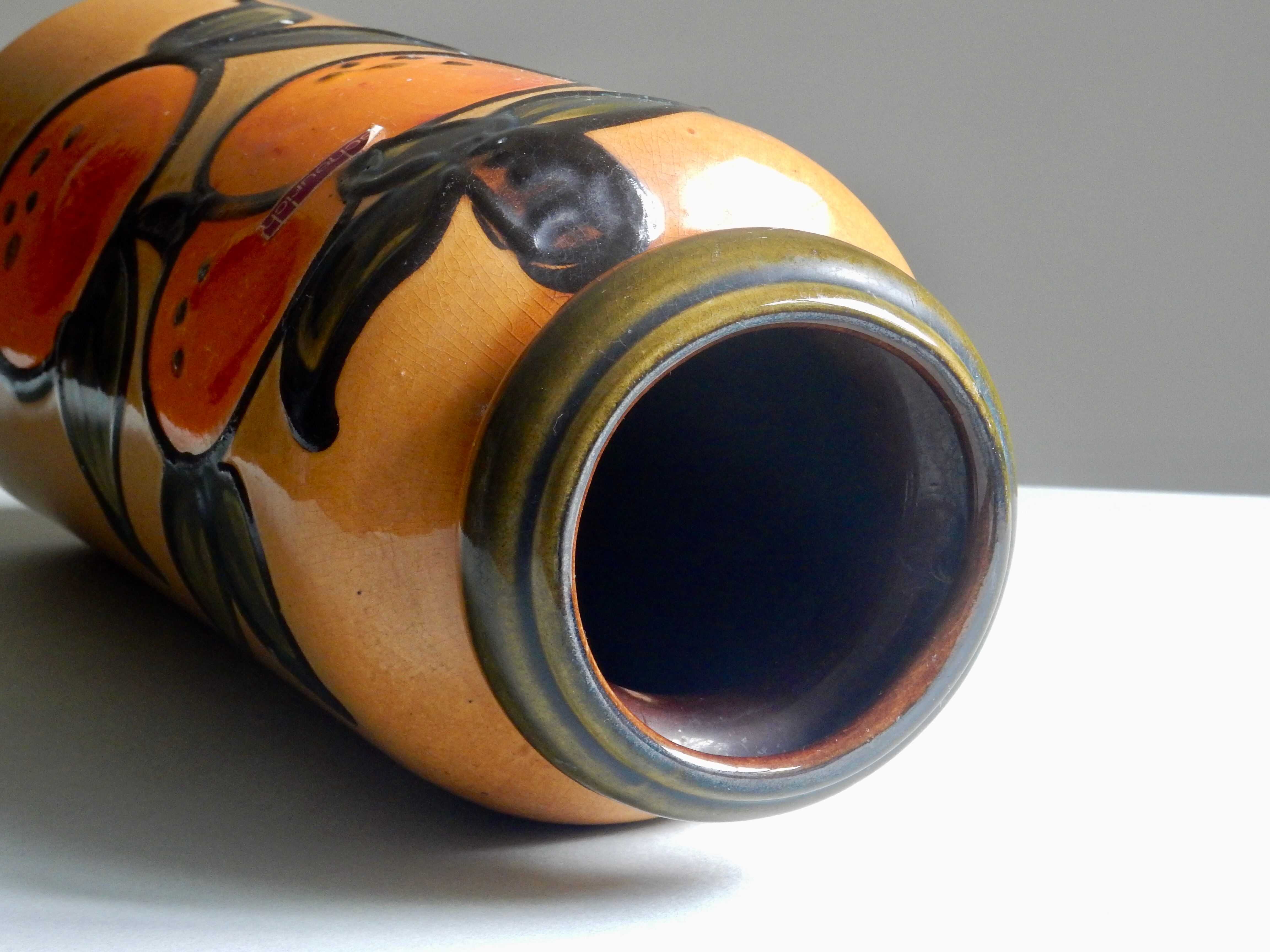 Xl 30 cm / 11,81 in scheurich german ceramic vase of the 60s