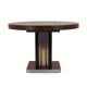 Round mahogany table, Italian design, 1970s, production: Italy