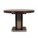 Round mahogany table, Italian design, 1970s, production: Italy