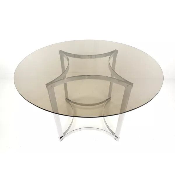 Round table glass chrome Merrow Associates Robert Young