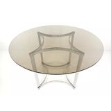 Round table glass chrome Merrow Associates Robert Young