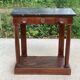 19th century empire console, solid wood and gray marble