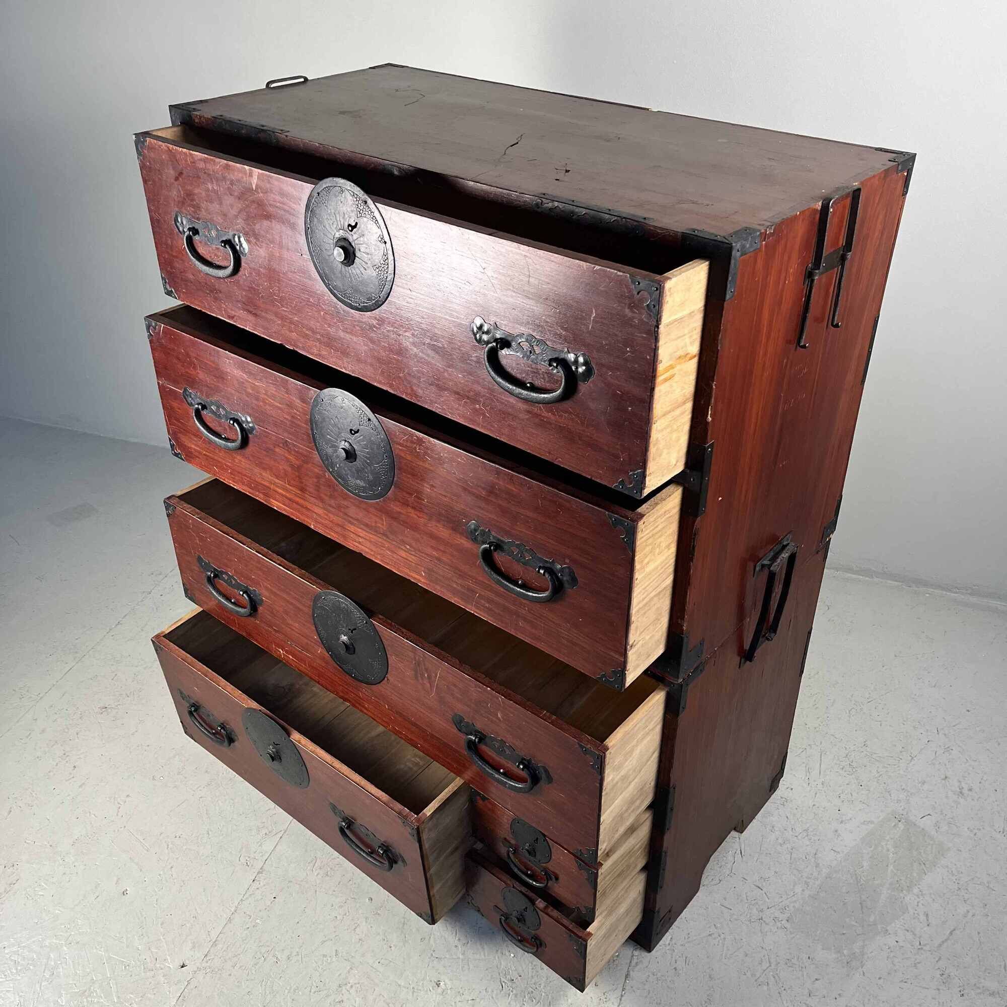 Antique Japanese Isho-Dansu storage cabinet Taisho (1910)